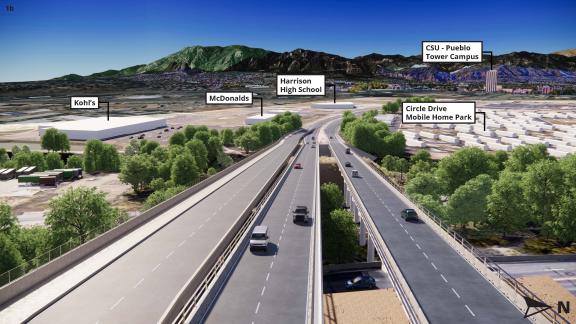 Construction of a new eastbound bridge with pedestrian access will be constructed first. Eastbound traffic will maintain access on the current bridge. 