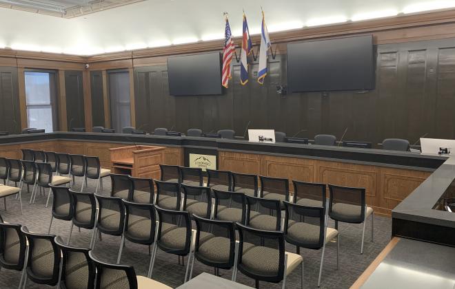 Empty City Council chambers