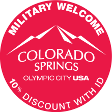 Military Welcome sticker that indicates a 10% discount